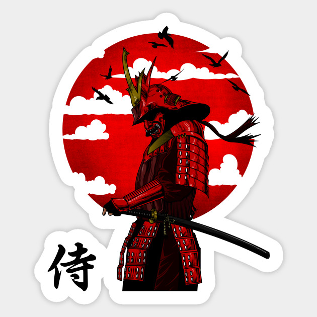SAMURAI WARRIOR Samurai Sticker TeePublic